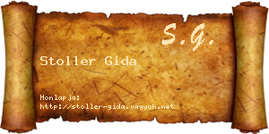 Stoller Gida névjegykártya